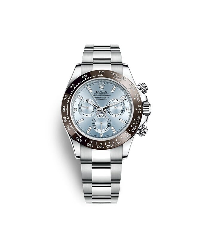 นาฬิกา Rolex Cosmograph Daytona - Oyster, 40 mm, platinum หน้าปัดสีฟ้าไอซ์บลู | 116506