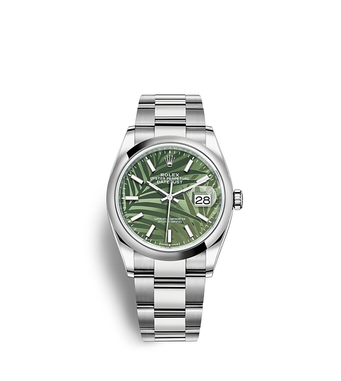 นาฬิกา Rolex Datejust 36 มม., Oystersteel หน้าปัดสีเขียวมะกอก สายนาฬิกา OYSTER