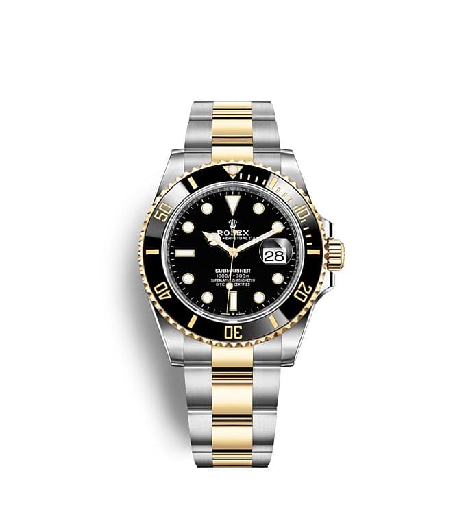 นาฬิกา Rolex Submariner 41 มม., Oystersteel และทองคำ หน้าปัดและขอบหน้าปัดสีดำ