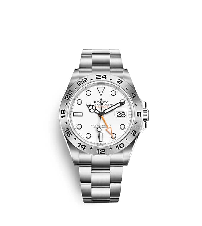 นาฬิกา Rolex Explorer 42 มม., หน้าปัดสีขาว ขอบหน้าปัด 24 ชั่วโมง