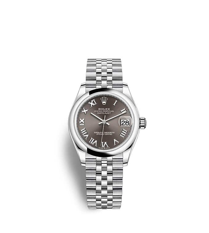 นาฬิกา Rolex Datejust 31 มม., Oystersteel หน้าปัดสีเทาเข้ม สายนาฬิกา JUBILEE