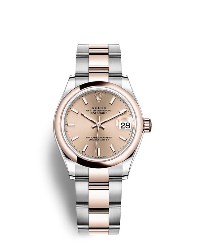 นาฬิกา Rolex Datejust 31 มม., Oystersteel และเอเวอร์โรสโกลด์ หน้าปัดสีชมพูกุหลาบ สายนาฬิกา OYSTER