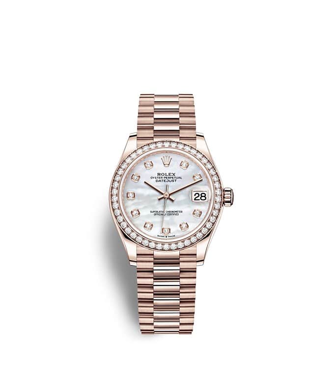 นาฬิกา Rolex Datejust 31 - Oyster, 31 มม., เอเวอร์โรสโกลด์และเพชร | 278285RBR