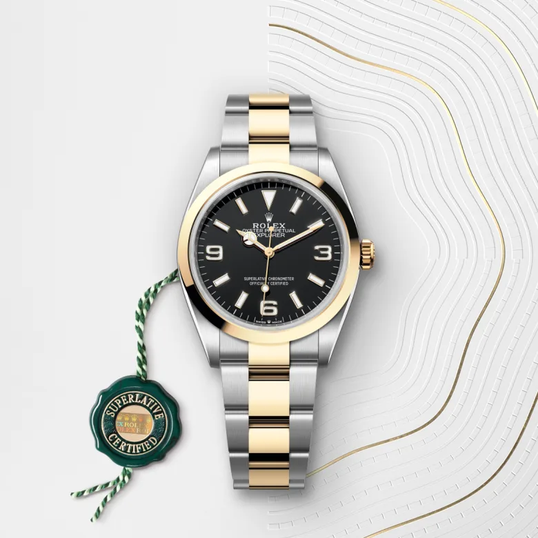Rolex Explorer in Yellow Rolesor - การผสมผสานระหว่าง Oystersteel และทองคำ, M124273-0001 - Pendulum
