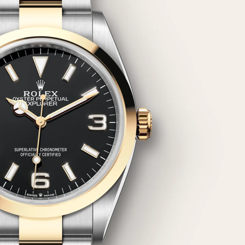 Rolex Explorer in Yellow Rolesor - การผสมผสานระหว่าง Oystersteel และทองคำ, M124273-0001 - Pendulum