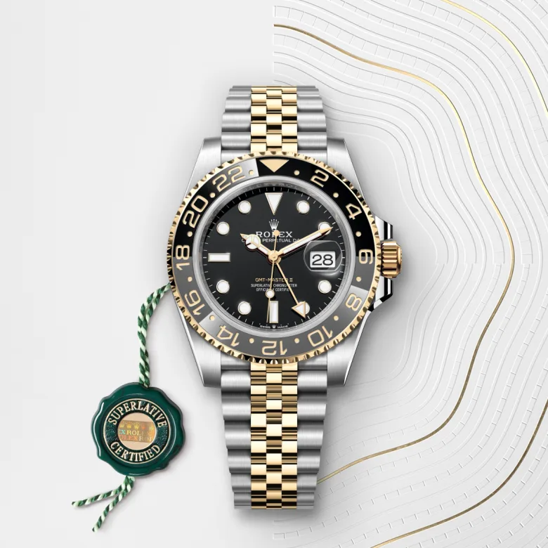Rolex GMT-Master II in Yellow Rolesor - การผสมผสานระหว่าง Oystersteel และทองคำ, M126713GRNR-0001 - Pendulum