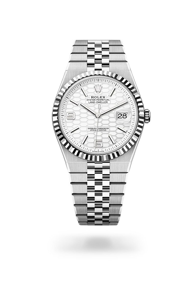 Rolex Land-Dweller in White Rolesor - การผสมผสานระหว่าง Oystersteel และทองคำขาว, M127334-0001 - Pendulum