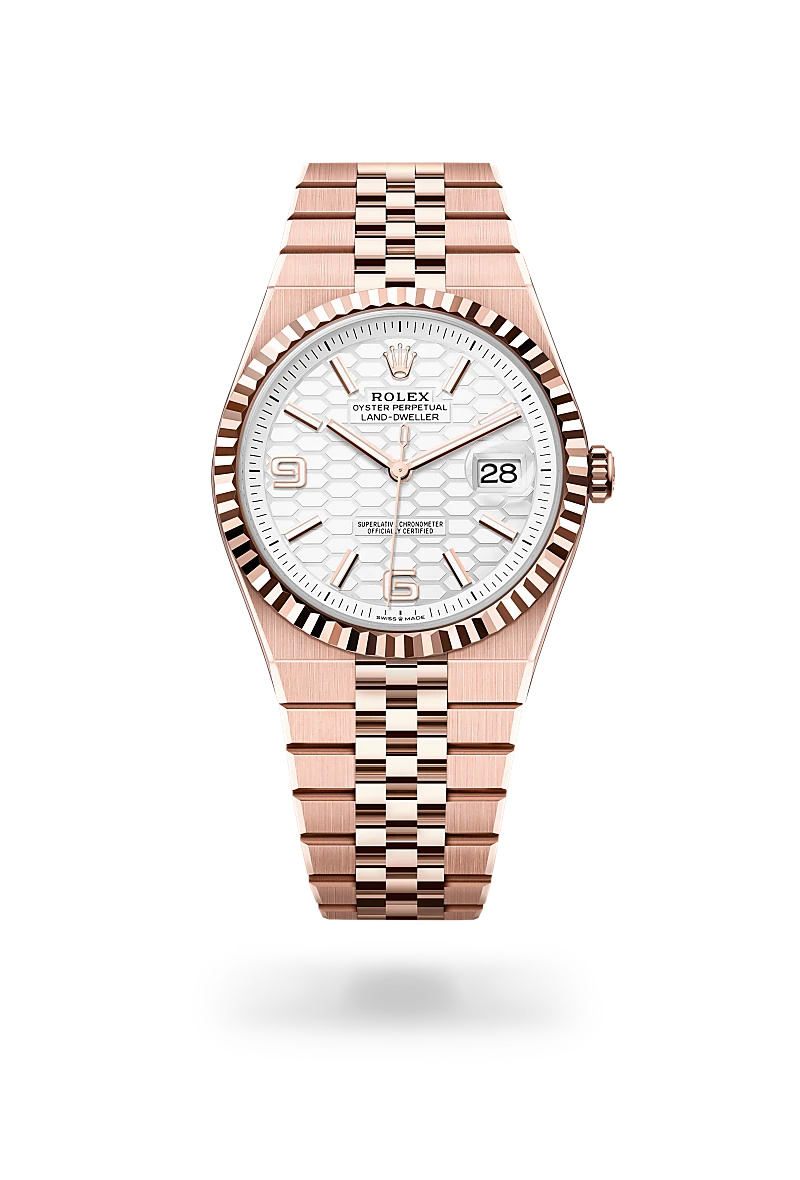 Rolex Land-Dweller in 18 ct Everose gold, M127335-0001 - Pendulum