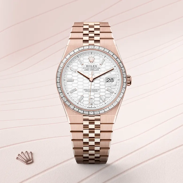 Rolex Land-Dweller in 18 ct Everose gold, M127385TBR-0003 - Pendulum