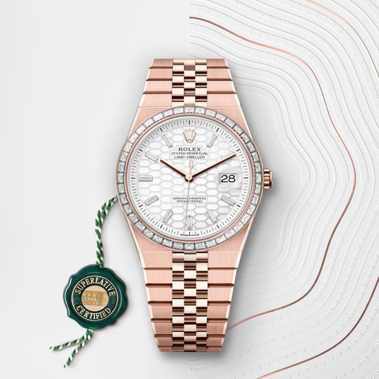 Rolex Land-Dweller in 18 ct Everose gold, M127385TBR-0003 - Pendulum