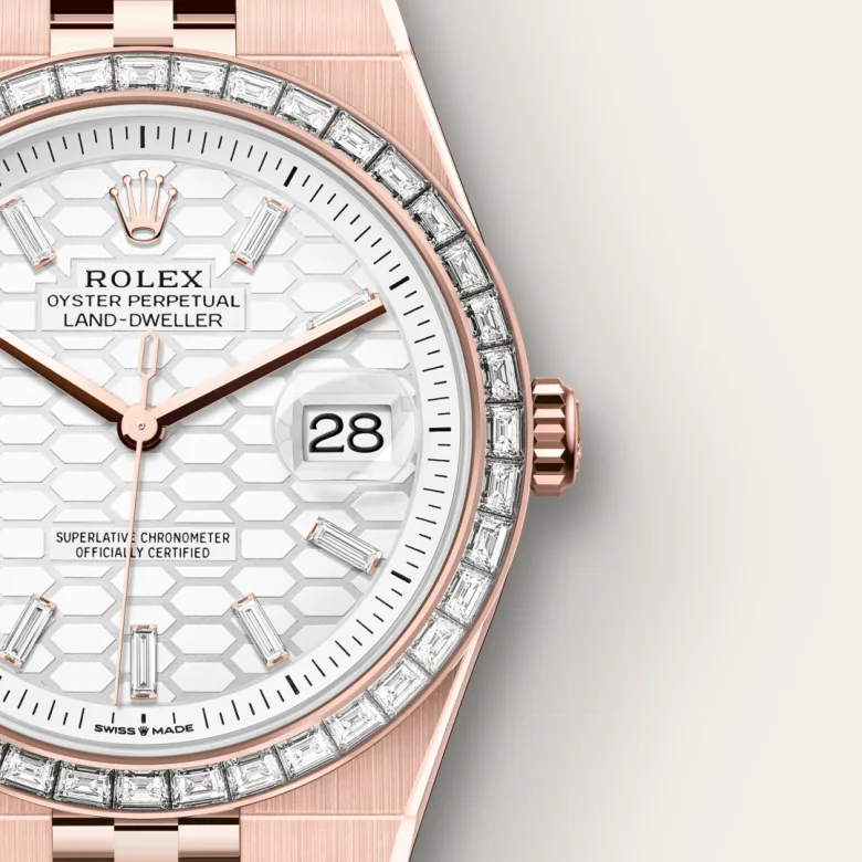 Rolex Land-Dweller in 18 ct Everose gold, M127385TBR-0003 - Pendulum