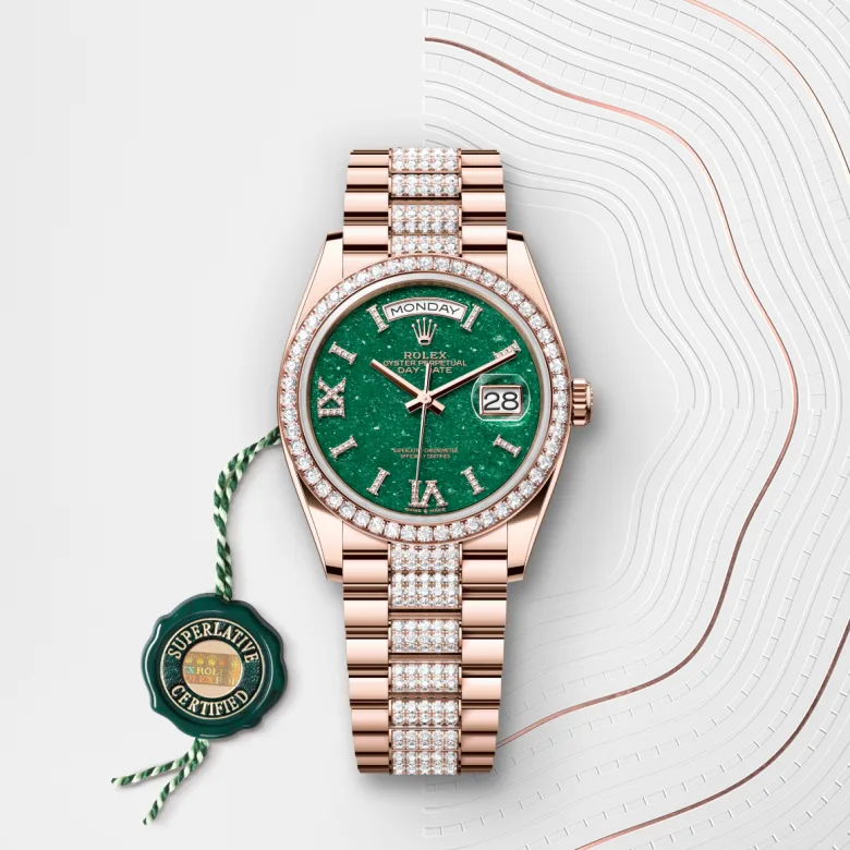 Rolex Day-Date in Everose gold 18 กะรัต, M128345RBR-0069 - Pendulum