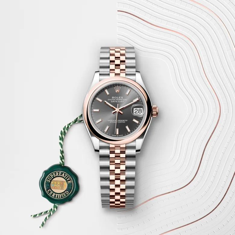 Rolex Datejust in Everose Rolesor - การผสมผสานระหว่าง Oystersteel และเอเวอร์โรสโกลด์, M278241-0018 - Pendulum