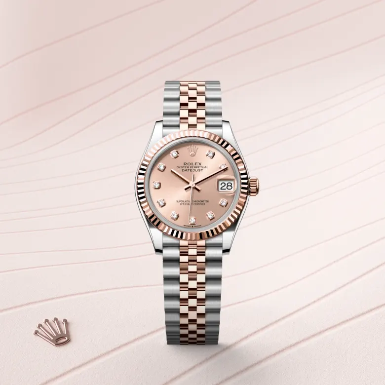 Rolex Datejust in Everose Rolesor - การผสมผสานระหว่าง Oystersteel และเอเวอร์โรสโกลด์, M278271-0024 - Pendulum