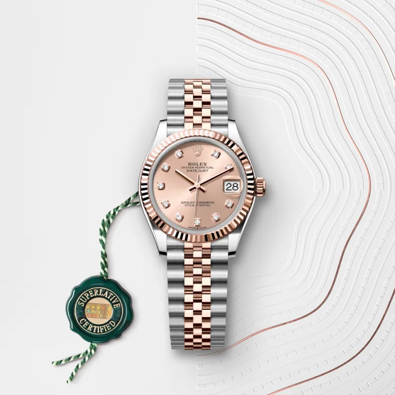 Rolex Datejust in Everose Rolesor - การผสมผสานระหว่าง Oystersteel และเอเวอร์โรสโกลด์, M278271-0024 - Pendulum