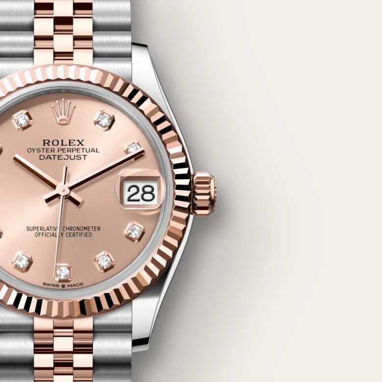 Rolex Datejust in Everose Rolesor - การผสมผสานระหว่าง Oystersteel และเอเวอร์โรสโกลด์, M278271-0024 - Pendulum