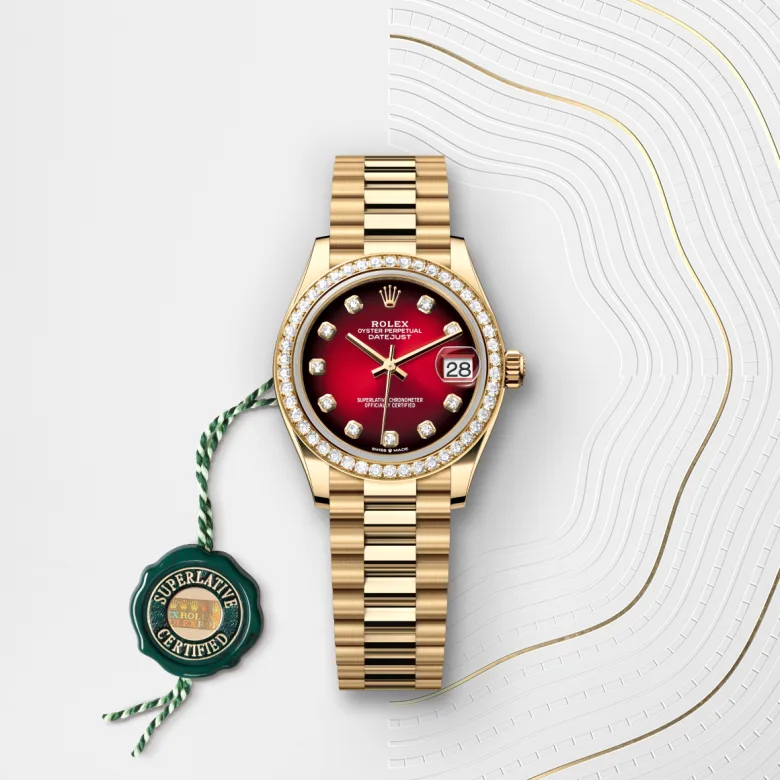 Rolex Datejust in 18 ct yellow gold, M278288RBR-0041 - Pendulum