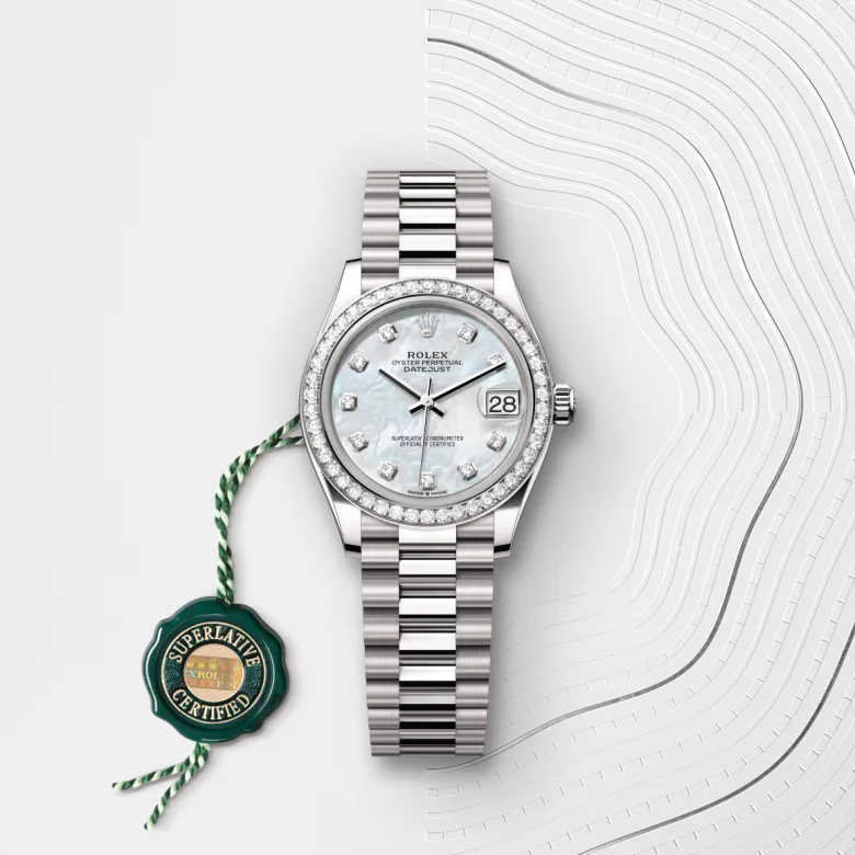 Rolex Datejust in ทองคำขาว 18 กะรัต, M278289RBR-0005 - Pendulum