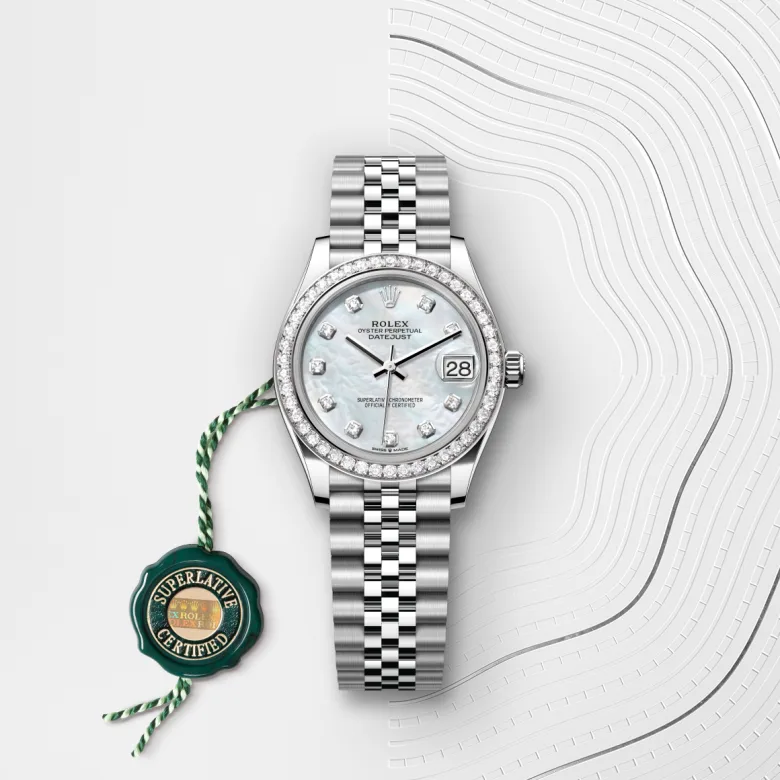 Rolex Datejust in White Rolesor - การผสมผสานระหว่าง Oystersteel และทองคำขาว, M278384RBR-0008 - Pendulum