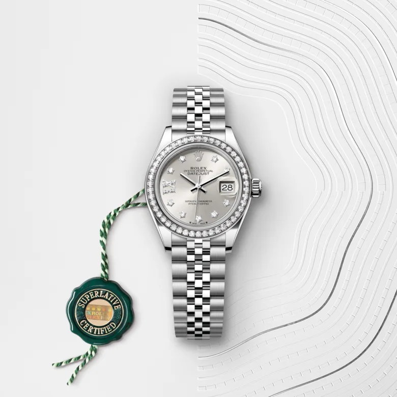 Rolex Lady-Datejust in White Rolesor - การผสมผสานระหว่าง Oystersteel และทองคำขาว, M279384RBR-0021 - Pendulum