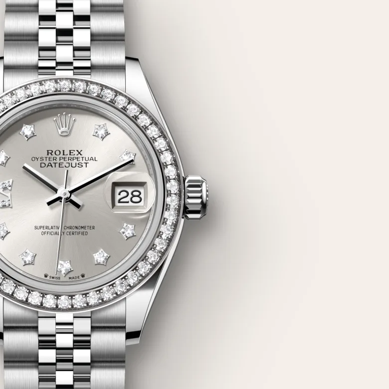 Rolex Lady-Datejust in White Rolesor - การผสมผสานระหว่าง Oystersteel และทองคำขาว, M279384RBR-0021 - Pendulum