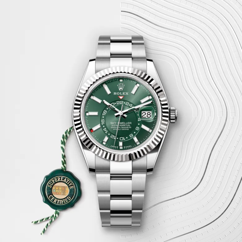 Rolex Sky-Dweller in White Rolesor - การผสมผสานระหว่าง Oystersteel และทองคำขาว, M336934-0001 - Pendulum