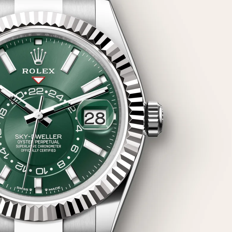 Rolex Sky-Dweller in White Rolesor - การผสมผสานระหว่าง Oystersteel และทองคำขาว, M336934-0001 - Pendulum