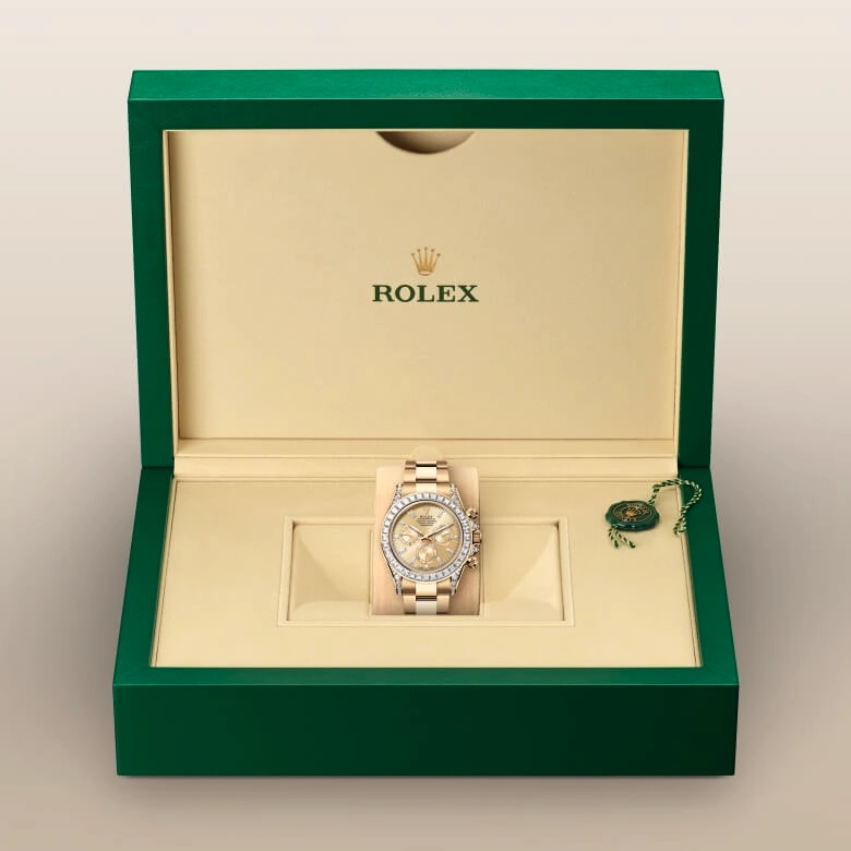 Rolex Cosmograph Daytona in ทองคำ 18 กะรัต พร้อมขานาฬิกาประดับด้วยเพชร, M126598TBR-0001 - Pendulum