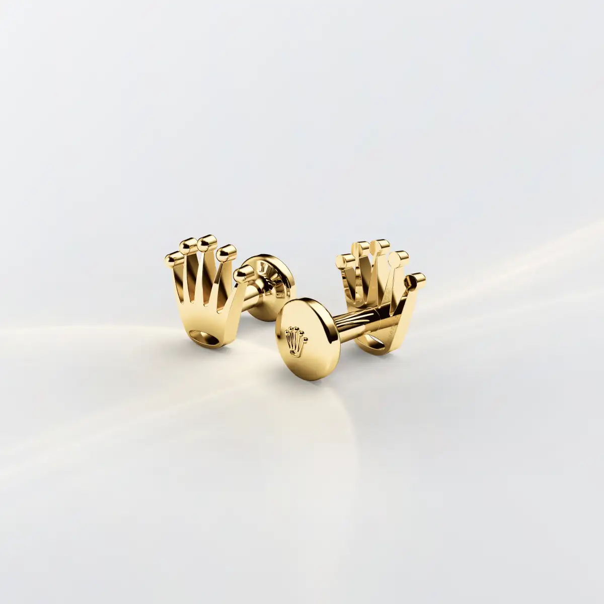 Rolex ‘Crown’ cufflinks in Yellow gold, A1018 at Pendulum