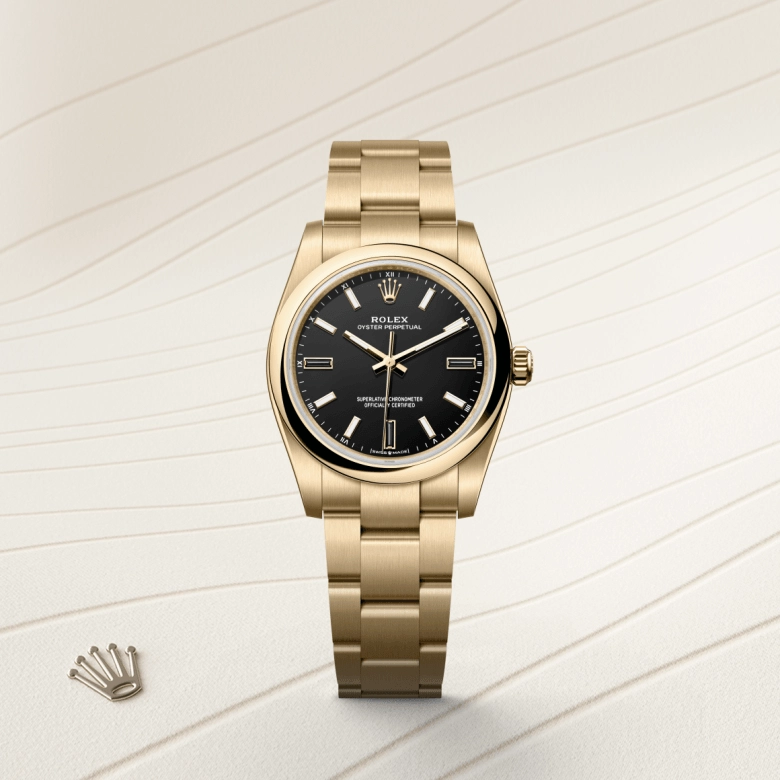 Rolex Oyster Perpetual in 18 ct yellow gold, M124208-0001 - Pendulum