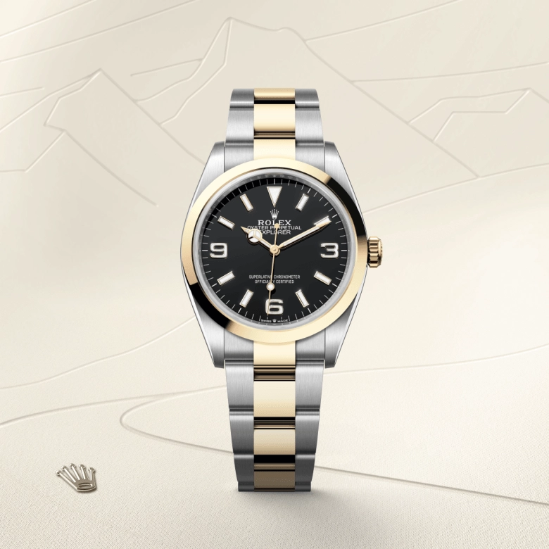 Rolex Explorer in Yellow Rolesor - combination of Oystersteel and yellow gold, M124273-0001 - Pendulum