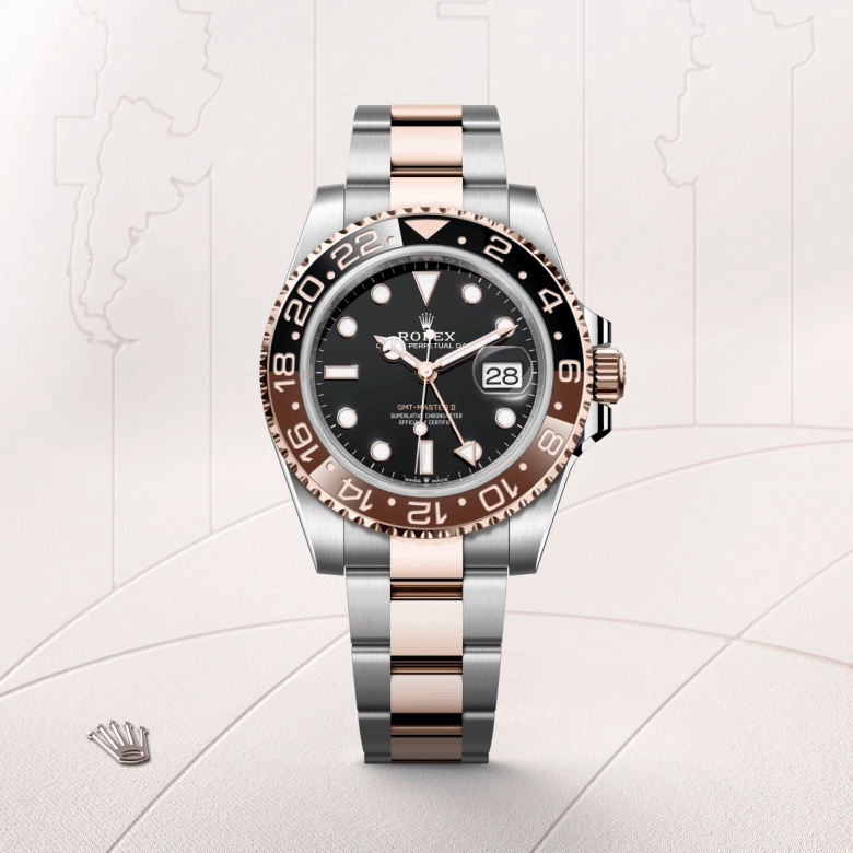 Rolex GMT-Master II in Everose Rolesor - การผสมผสานระหว่าง Oystersteel และ Everose gold, M126711CHNR-0002 - Pendulum