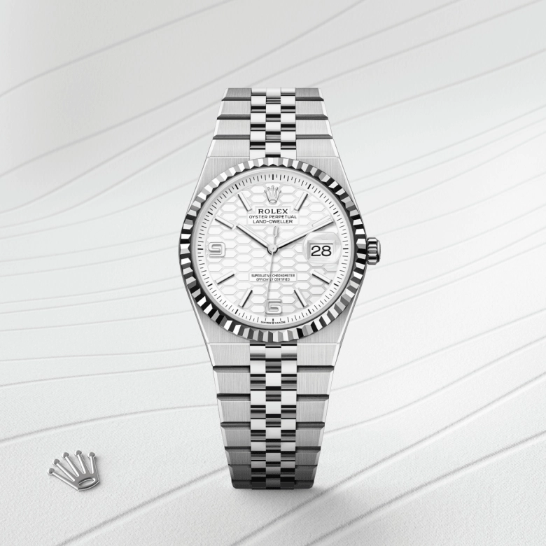 Rolex Land-Dweller in White Rolesor - การผสมผสานระหว่าง Oystersteel และทองคำขาว, M127234-0001 - Pendulum