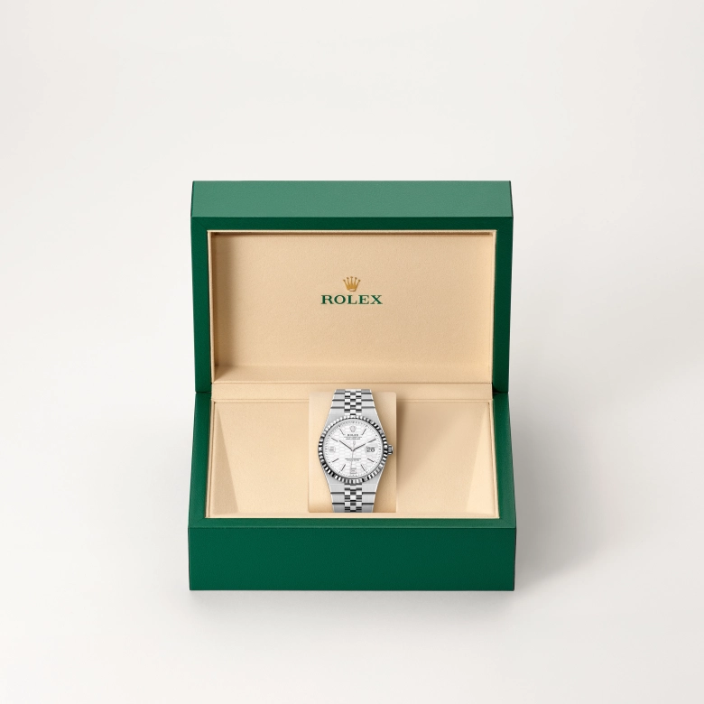 Rolex Land-Dweller in White Rolesor - combination of Oystersteel and white gold, M127234-0001 - Pendulum