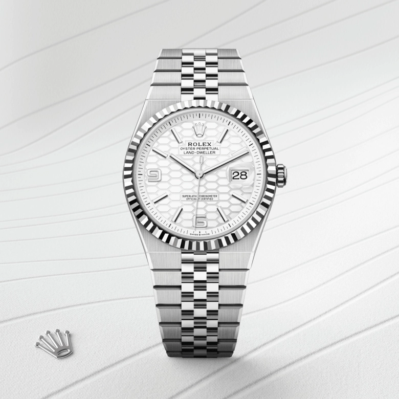 Rolex Land-Dweller in White Rolesor - การผสมผสานระหว่าง Oystersteel และทองคำขาว, M127334-0001 - Pendulum