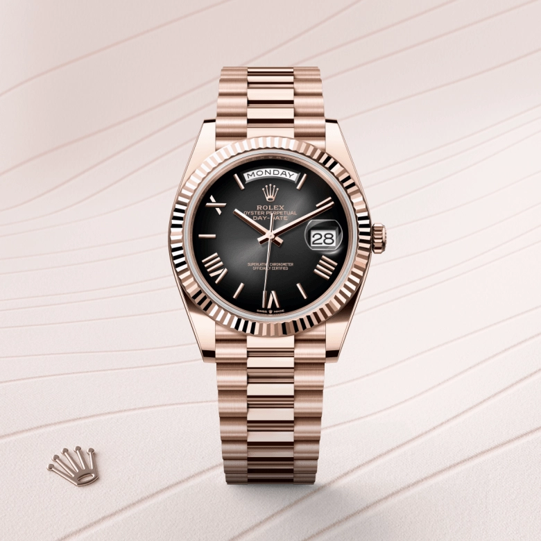 Rolex Day-Date in Everose gold 18 กะรัต, M228235-0055 - Pendulum