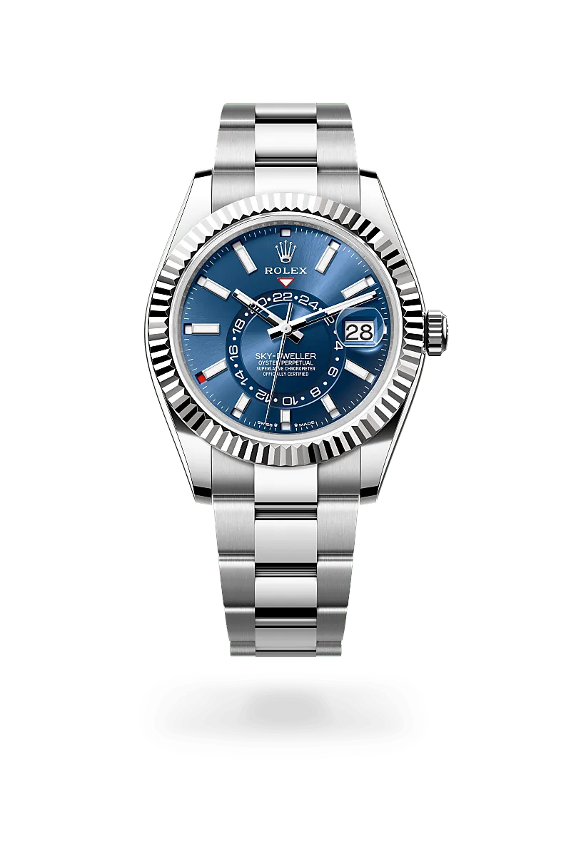 Rolex Sky-Dweller in White Rolesor - การผสมผสานระหว่าง Oystersteel และทองคำขาว, M336934-0005 - Pendulum Rolex Sky-Dweller in White Rolesor - การผสมผสานระหว่าง Oystersteel และทองคำขาว, M336934-0005 - Pendulum