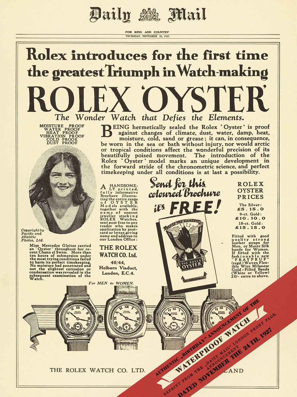 Rolex Oyster Story - Pendulum